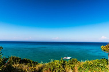 Yunanistan deniz manzarası, doğal arka plan.