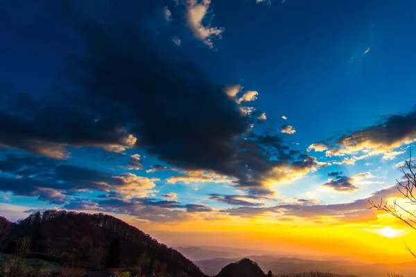 Pôr Sol Incrível Noite — Fotografia de Stock