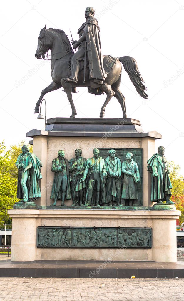 Monument in center of Cologne of Kaiser Friedrich Wilhelm at Heu