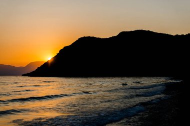 Denizin muhteşem günbatımı