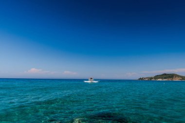 Yunanistan deniz manzarası, doğal arka plan.