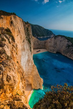 Yunanistan'da Yaz deniz manzarası nefes kesen manzaraya.