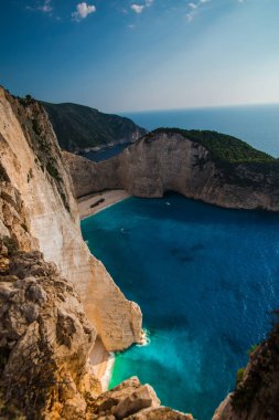 Yunanistan'da Yaz deniz manzarası nefes kesen manzaraya.