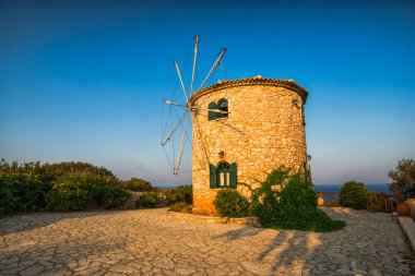 Zakynthos Adası, Yunanistan'ın geleneksel yel değirmeni.