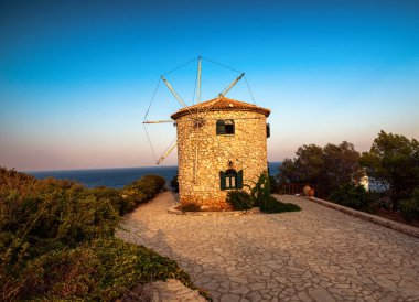 Zakynthos Adası, Yunanistan'ın geleneksel yel değirmeni.