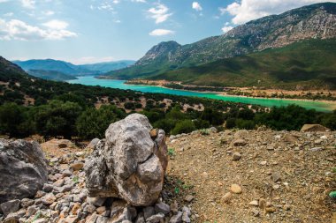 Yunanistan'da Yaz deniz manzarası nefes kesen manzaraya.
