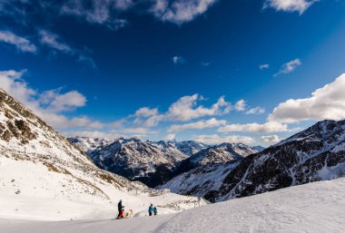 Muhteşem kış manzara görünümü