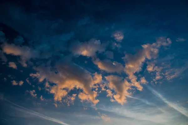 Abendhimmel Hintergrund Mit Bunten Wolken — Stockfoto