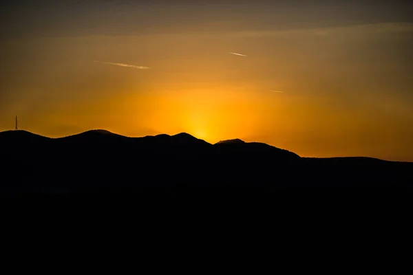 Erstaunlicher Sonnenuntergang Abend — Stockfoto