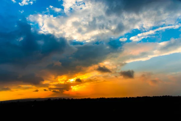 Amazing Zonsondergang Avond — Stockfoto