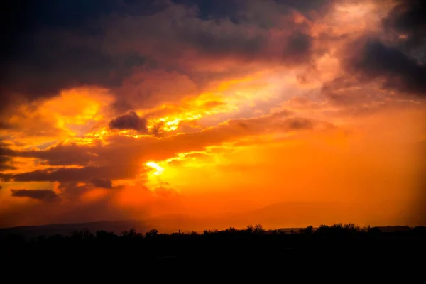 Tramonto Incredibile Alla Sera — Foto Stock