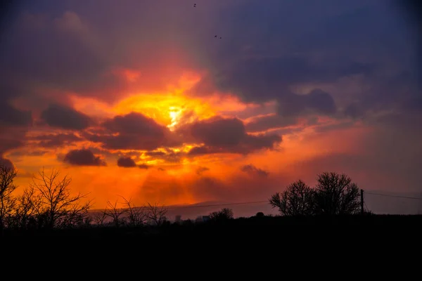 Amazing Sunset Evening — Stock Photo, Image