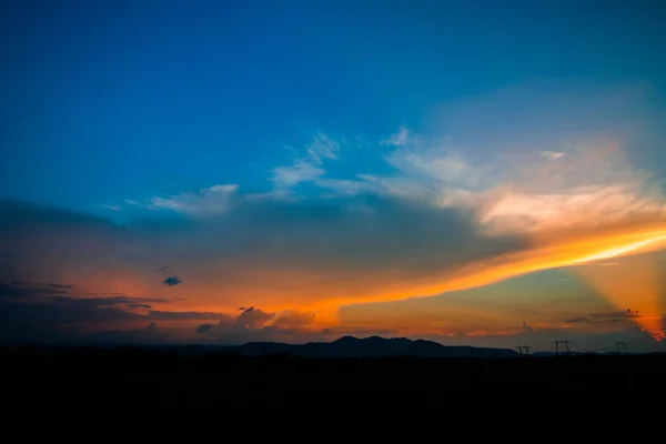 夜のすばらしい夕日 — ストック写真