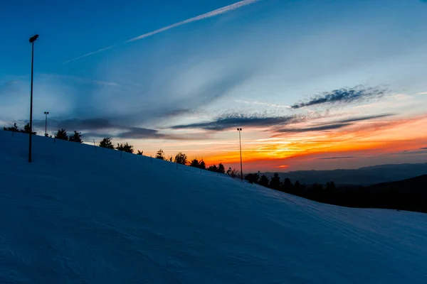 Vista Incrível Paisagem Inverno — Fotografia de Stock