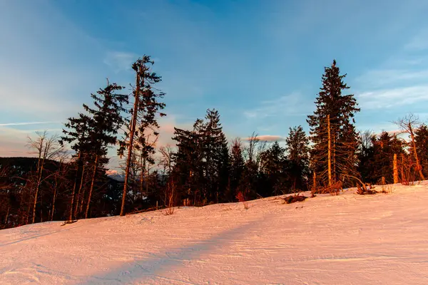 Increíble Vista Del Paisaje Invierno — Foto de Stock