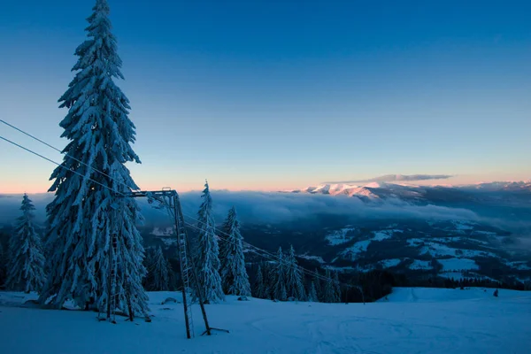 Úžasný Výhled Zimní Krajinu — Stock fotografie