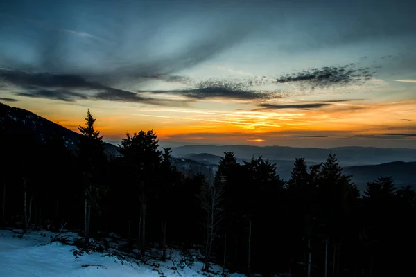 Incredibile Vista Sul Paesaggio Invernale — Foto Stock