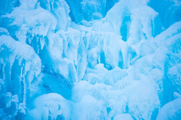 Frozen Waterfall Carpathian Mountains — Stock Photo, Image