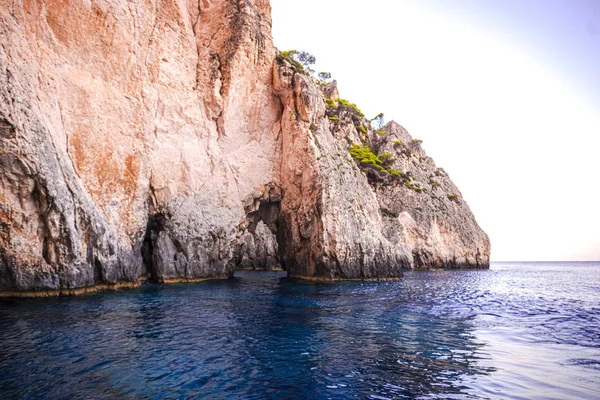 Acantilado Rocoso Grecia Fondo Natural —  Fotos de Stock