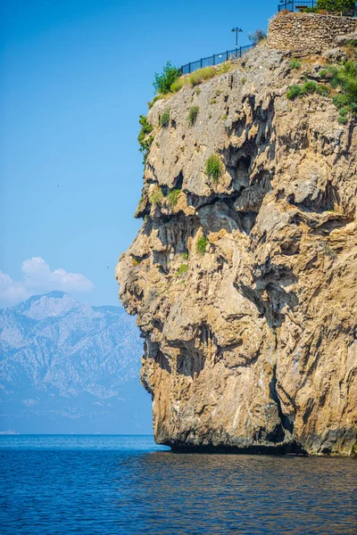 Rocky cliff by Black sea, Turkey.