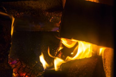 Yanan ateşin soyut arkaplanı