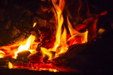 Yanan ateşin soyut arkaplanı