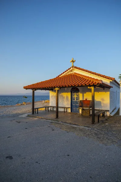 Solnedgång Tid Stranden Naturlig Bakgrund — Stockfoto