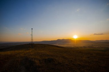 Sonbahar alanı peyzajı - doğal arkaplan