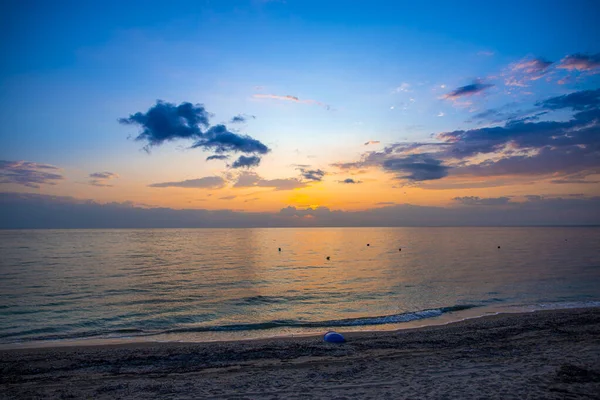 Ώρα Ηλιοβασιλέματος Στην Παραλία Φυσικό Υπόβαθρο — Φωτογραφία Αρχείου