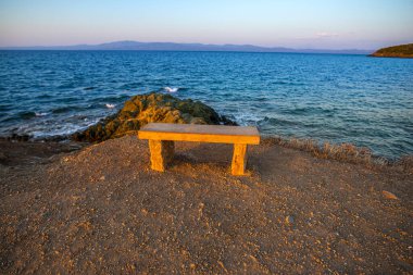 İnanılmaz doğal deniz manzarası arka planı.