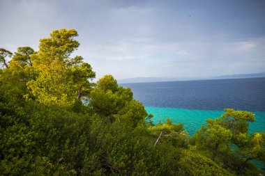 İnanılmaz doğal deniz manzarası arka planı.