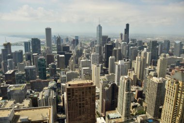 Downtown Chicago, Southerns ufuk doğru hava görünümünü görüldüğü Illinoise