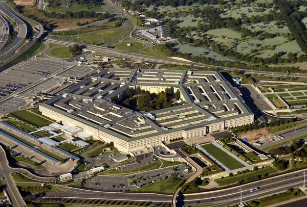 Нас Пентагону Вашингтоні Будівництво Дивлячись Вниз Вид Зверху Стокова Картинка