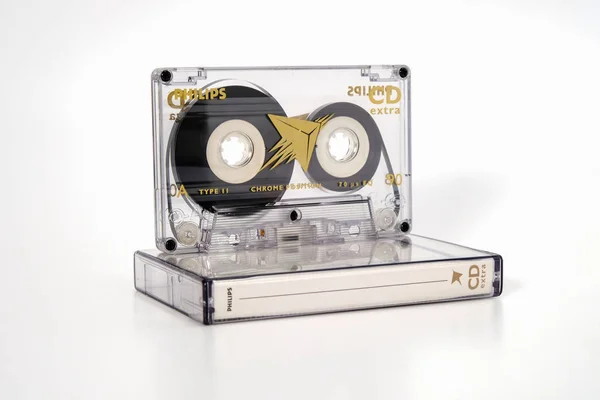 Prague Czech Republic November 2018 Audio Compact Cassette Philips Extra — Stockfoto