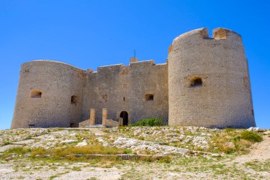 Ünlü Fransa Chateau DIF, hapishane Adası Marsilya Körfezi '. Eğer kale.