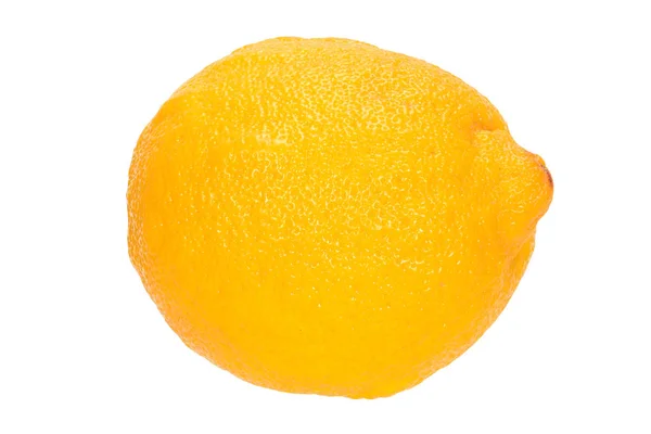 影のない白い背景に隔離された新鮮な熟した本物のレモン — ストック写真
