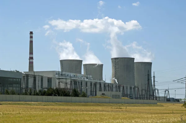 Nuclear power station in Dukovany from Czech republic. There are four blocks and eight cooling towers