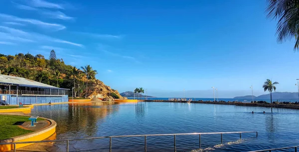 Queensland Australia Ciudad Tropical Townsville Vista Costa Laguna — Foto de Stock