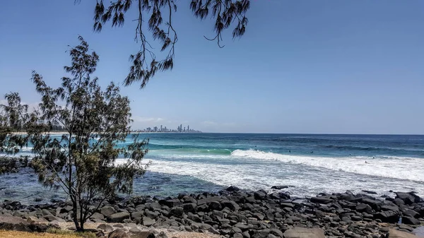 View Burleigh Heads Queensland Looking Back Surfers Paradise — Stock Photo, Image