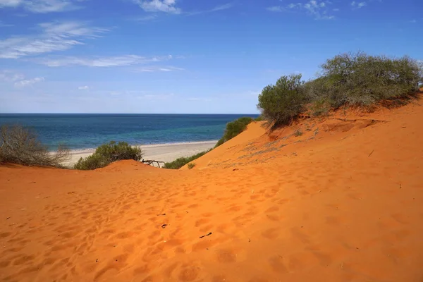 Orange sand dunes Cape Peron — Stock Photo, Image