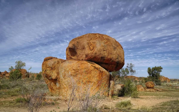 I marmi del diavolo nel Territorio del Nord dell'Australia — Foto Stock