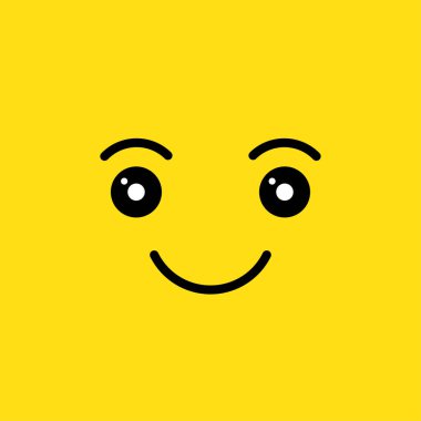 Mutlu gülen yüz vektör çizimi