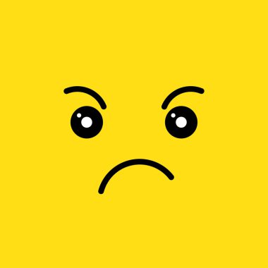 Kızgın yüz vektör illüstrasyonu