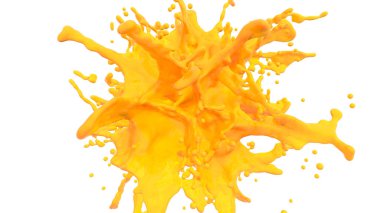 Biraz sarı meyve suyu. 3d oluşturma