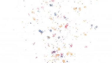 Renkli konfeti patlaması