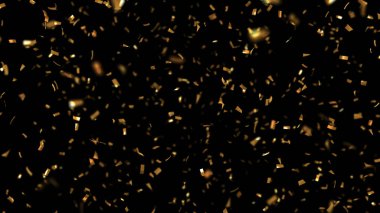 Altın konfeti taneciği. resimleme