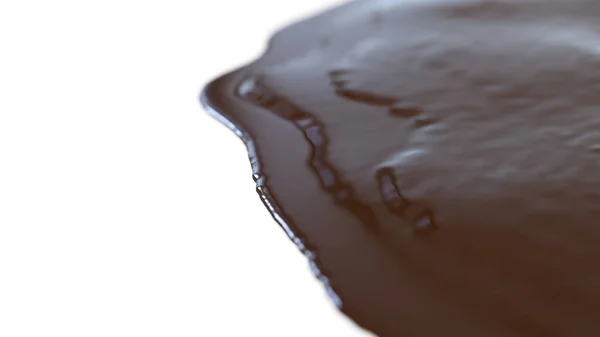 Cioccolato Liquido Diffonde Sulla Superficie Rendering — Foto Stock