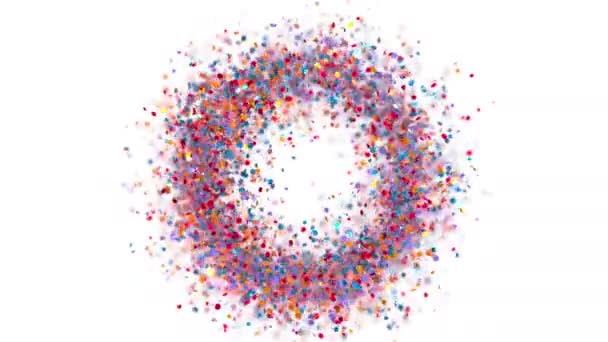 Cerchio coriandoli colorato — Video Stock