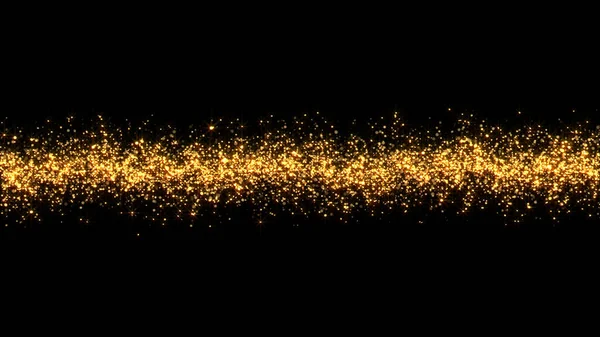 Trail Gold Glittering Sequins Rendering — Stock Photo, Image