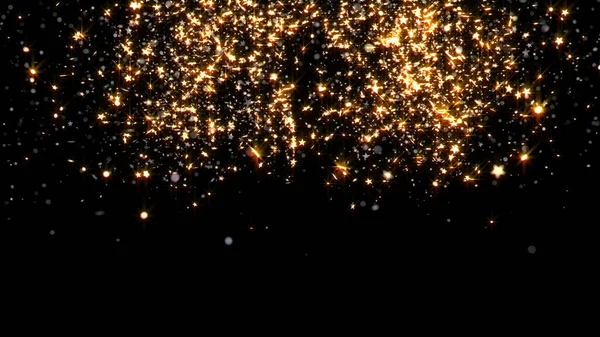 Shiny Golden Stars Background Rendering — Stock Photo, Image